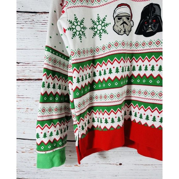 Star Wars Ugly Christmas Sweatshirt Darth Vader Storm Troopers Unisex Medium - Picture 7 of 14